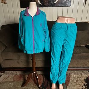 Liz Sports • Vintage • 1990’s • Turquoise • Medium • Track Suit